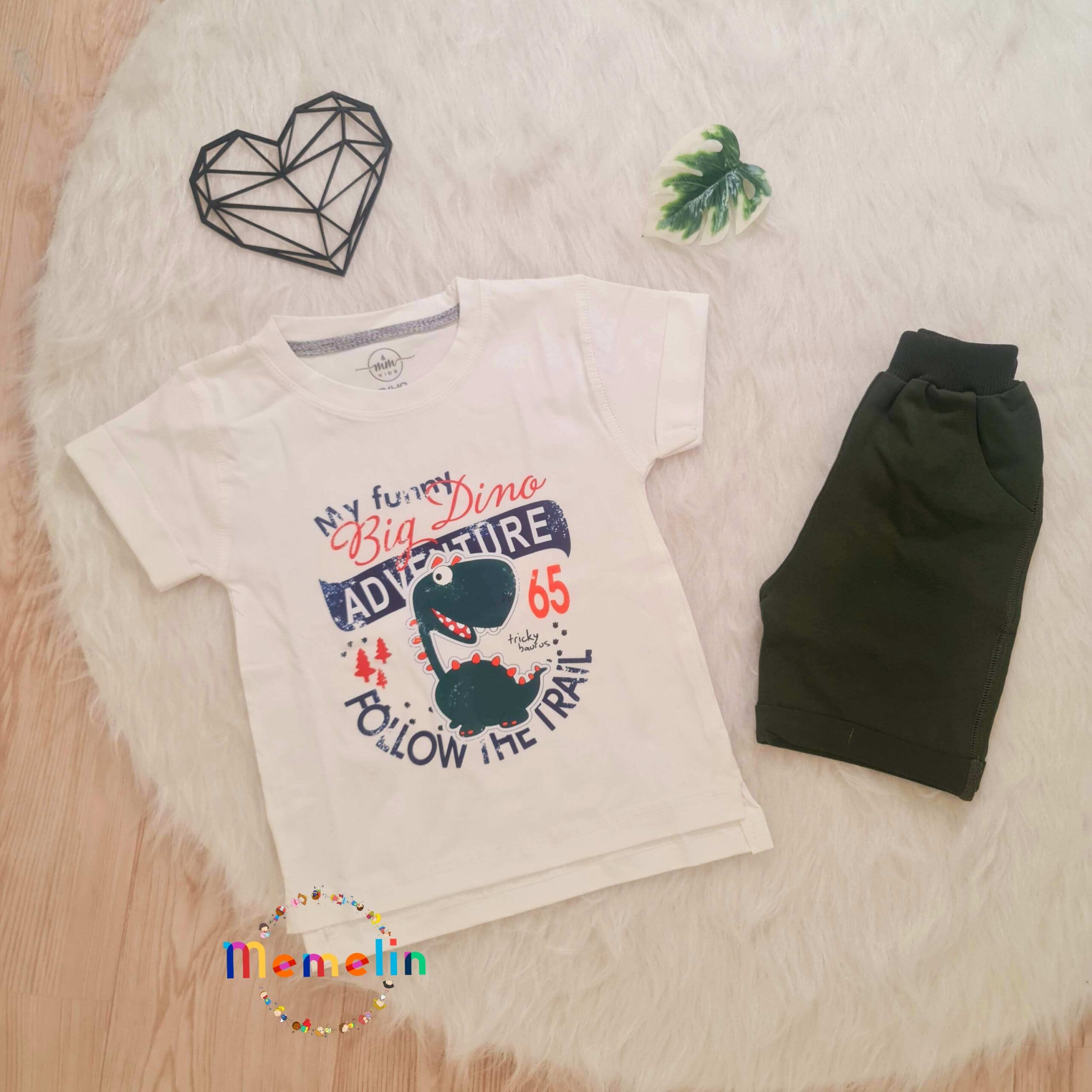 ست کژوال بچگانه کودک طرح دایناسور