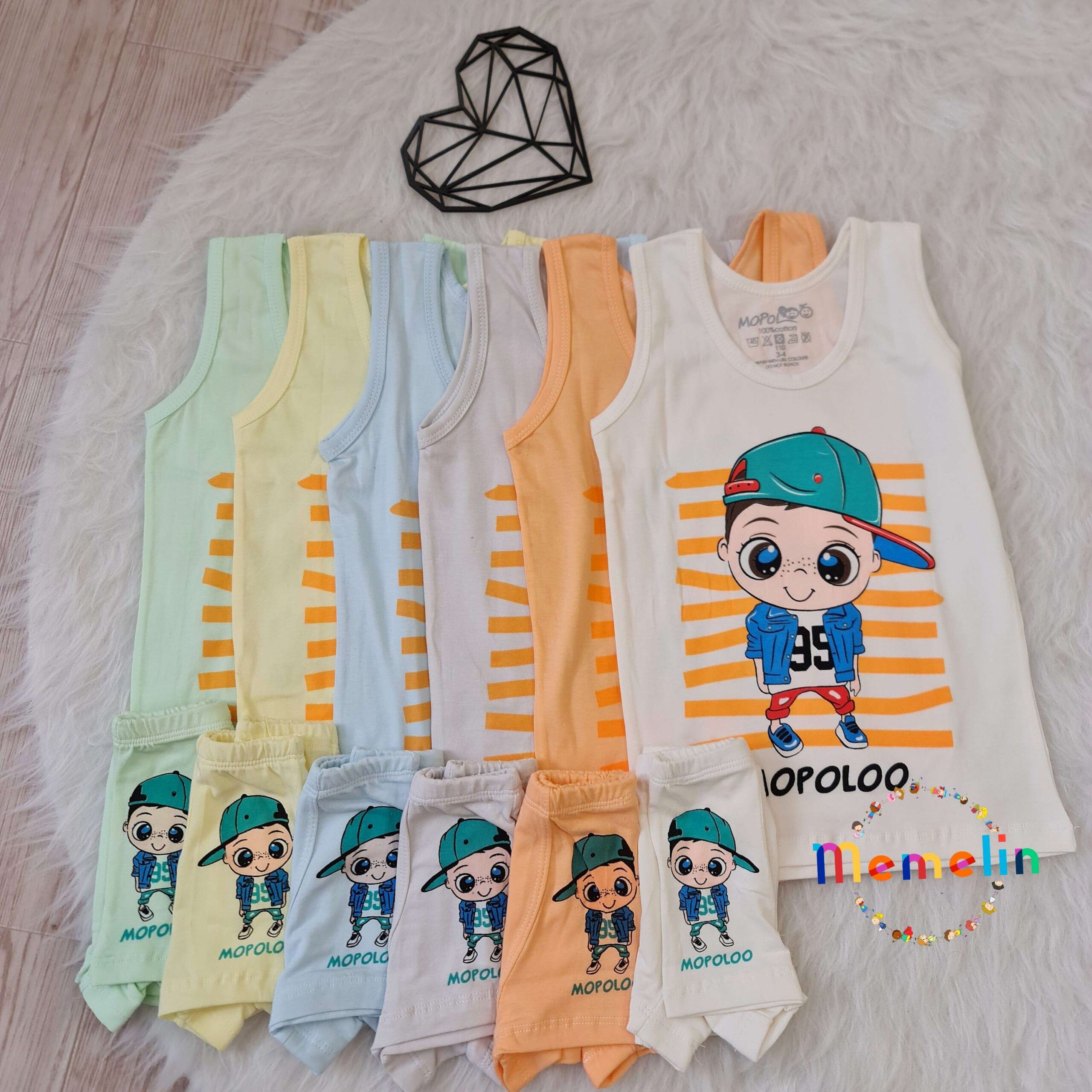 ست زیرپوش پسرانه نخ پنبه لاکرا دار  بسیار با کیفیت مناسب دو تا ده سال